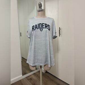 Raiders Woman’s Gray The Nike Tee  Dri-FIT Shirt XL